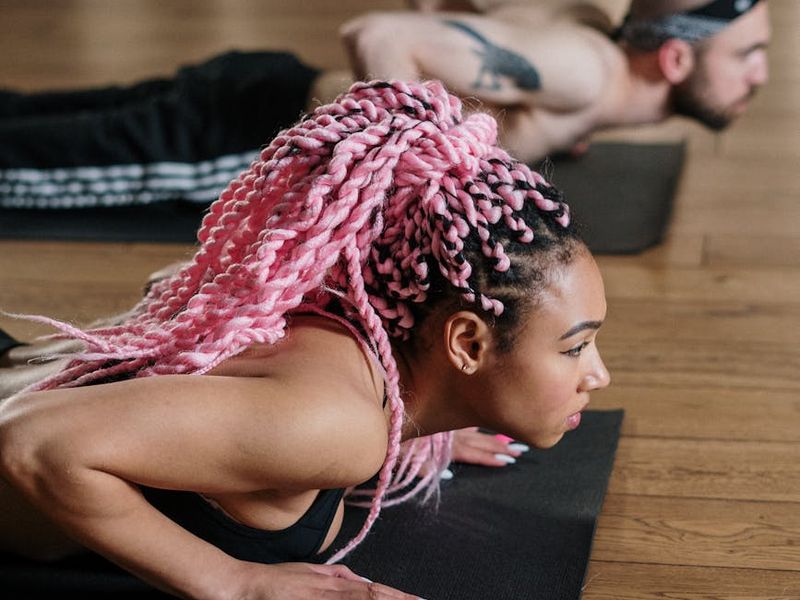 Detailed process of yoga exercises for well-being and focus.